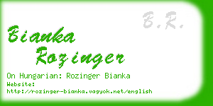 bianka rozinger business card